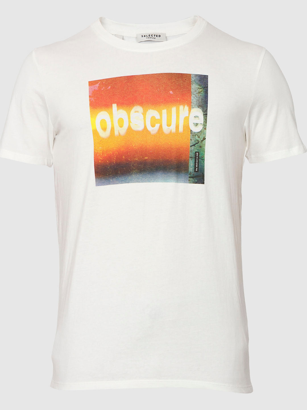 White Graphic Print Crew Neck T-Shirt