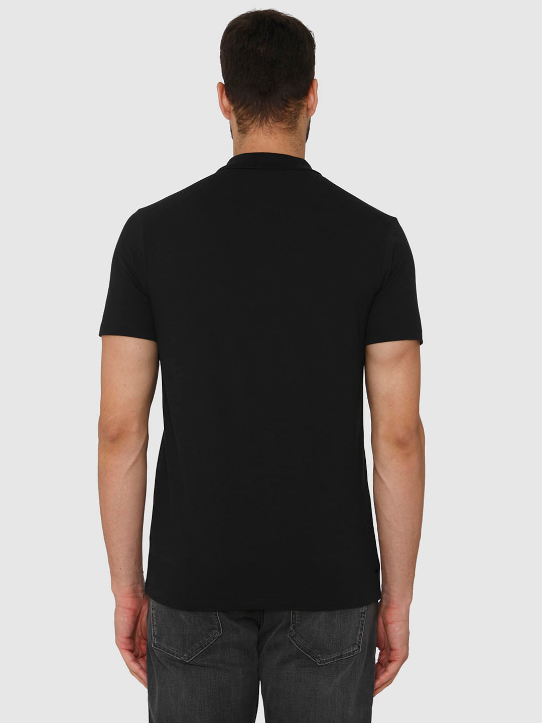 Black Polo Neck T-Shirt
