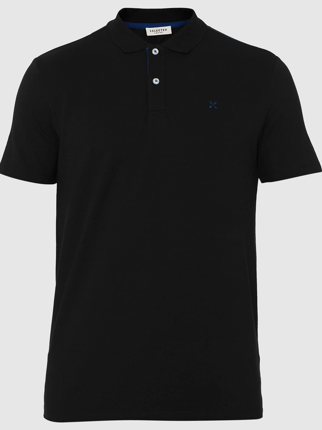 Black Polo Neck T-Shirt