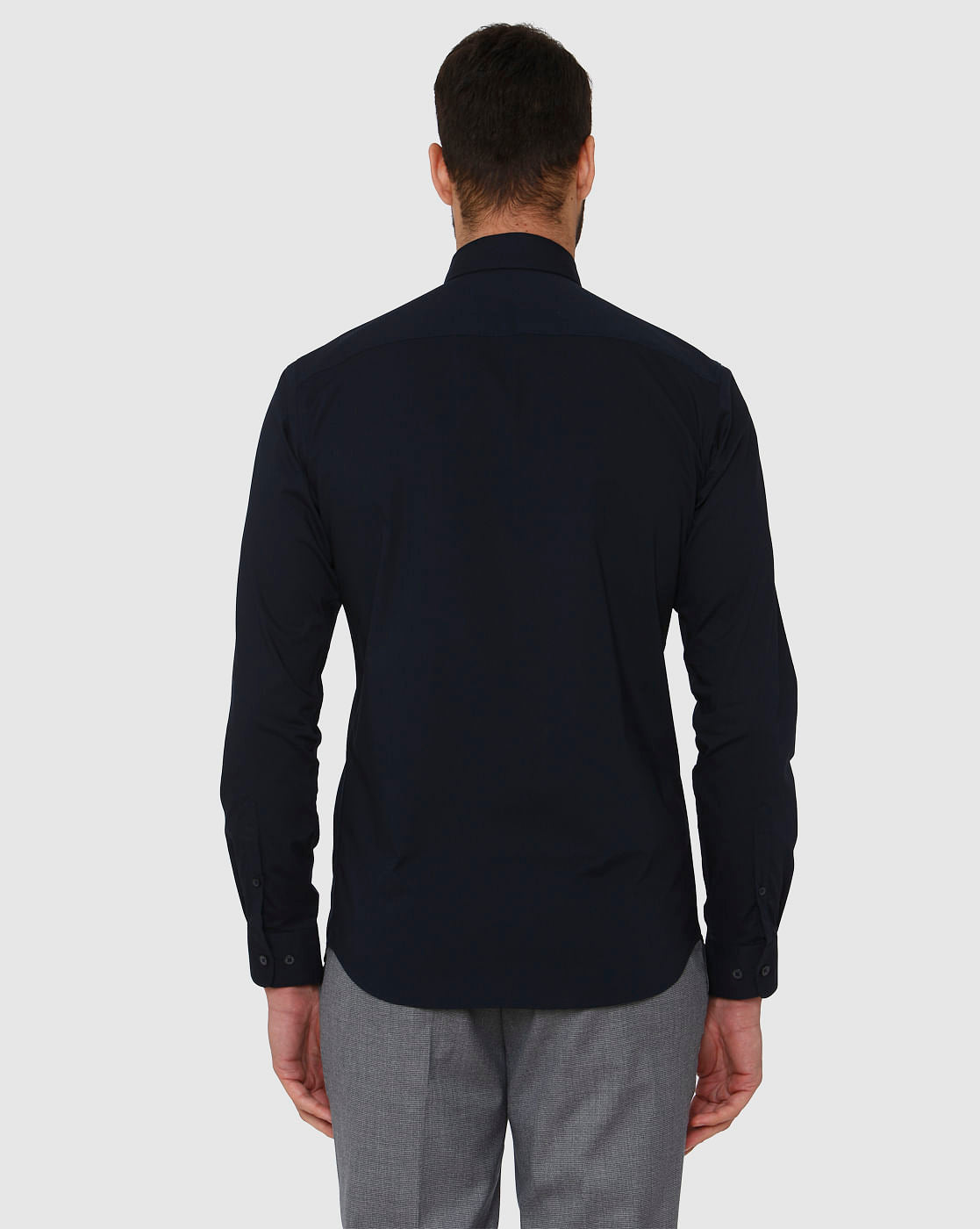 Navy Blue Slim Fit Full Sleeves Formal Shirt
