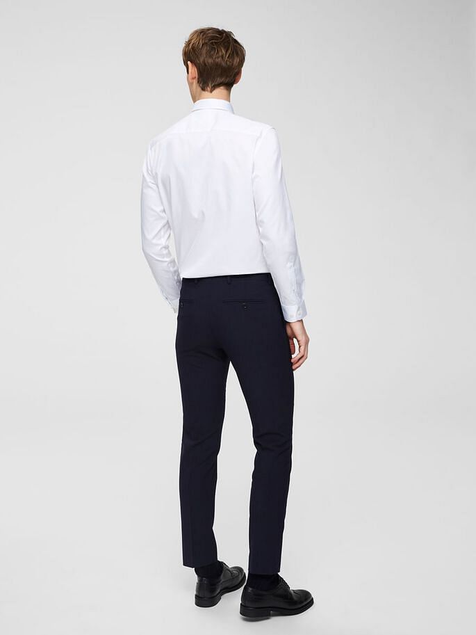 White Slim Fit Full Sleeves Formal Shirt