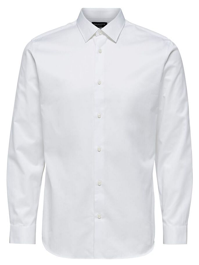 White Slim Fit Full Sleeves Formal Shirt