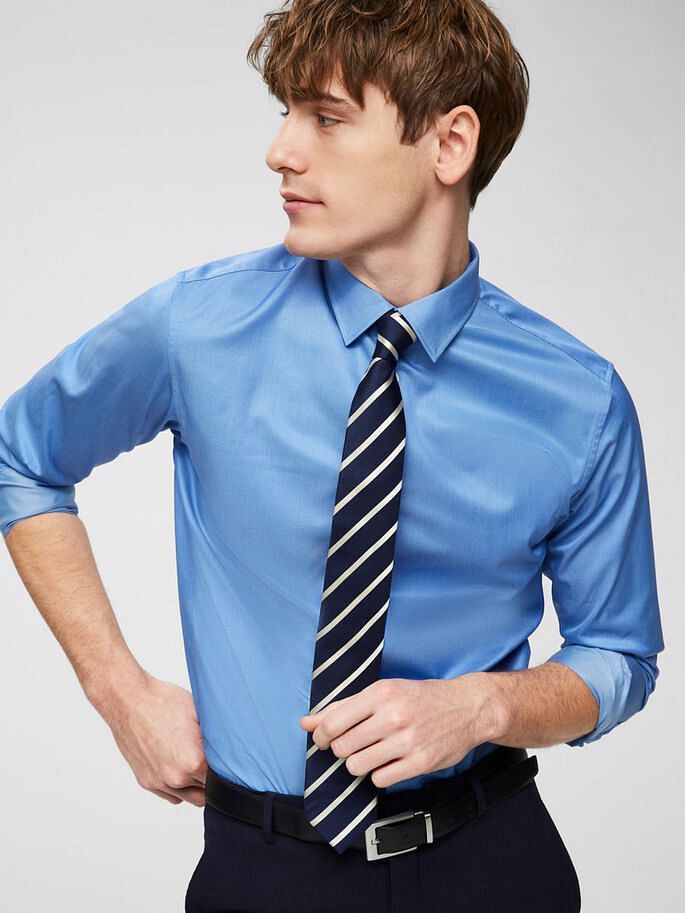 Blue Full Sleeves Formal Shirt