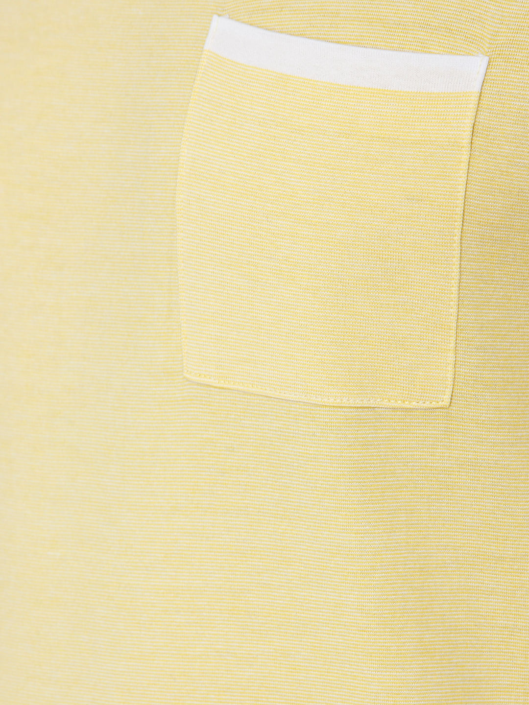Yellow Front Pocket Crew Neck T-Shirt