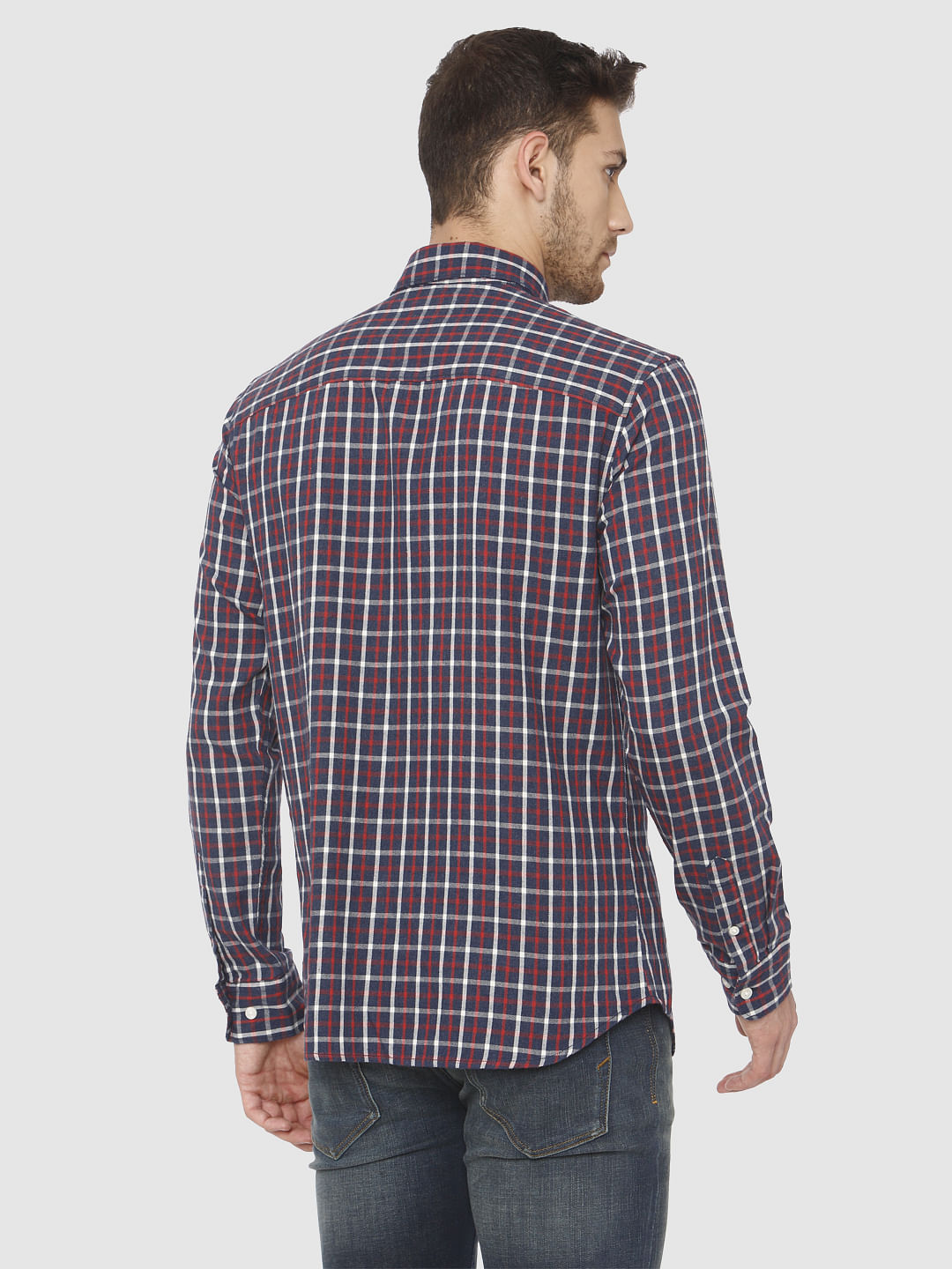 Red Check Full Sleeves Shirt
