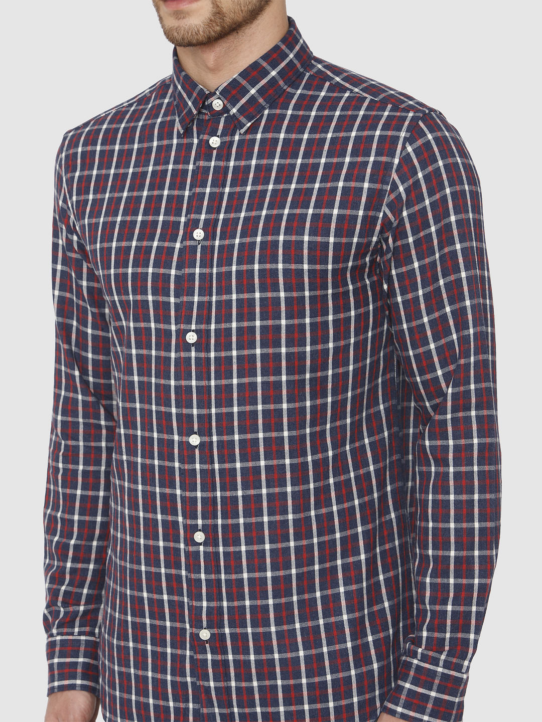 Red Check Full Sleeves Shirt