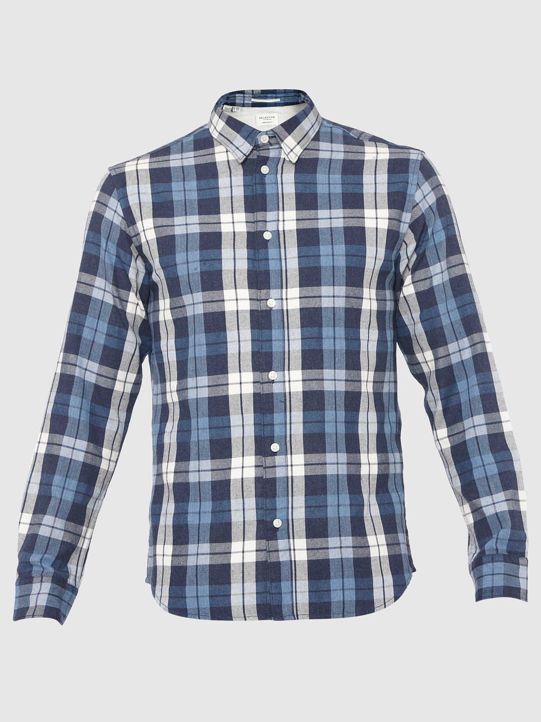 Blue Check Full Sleeves Shirt