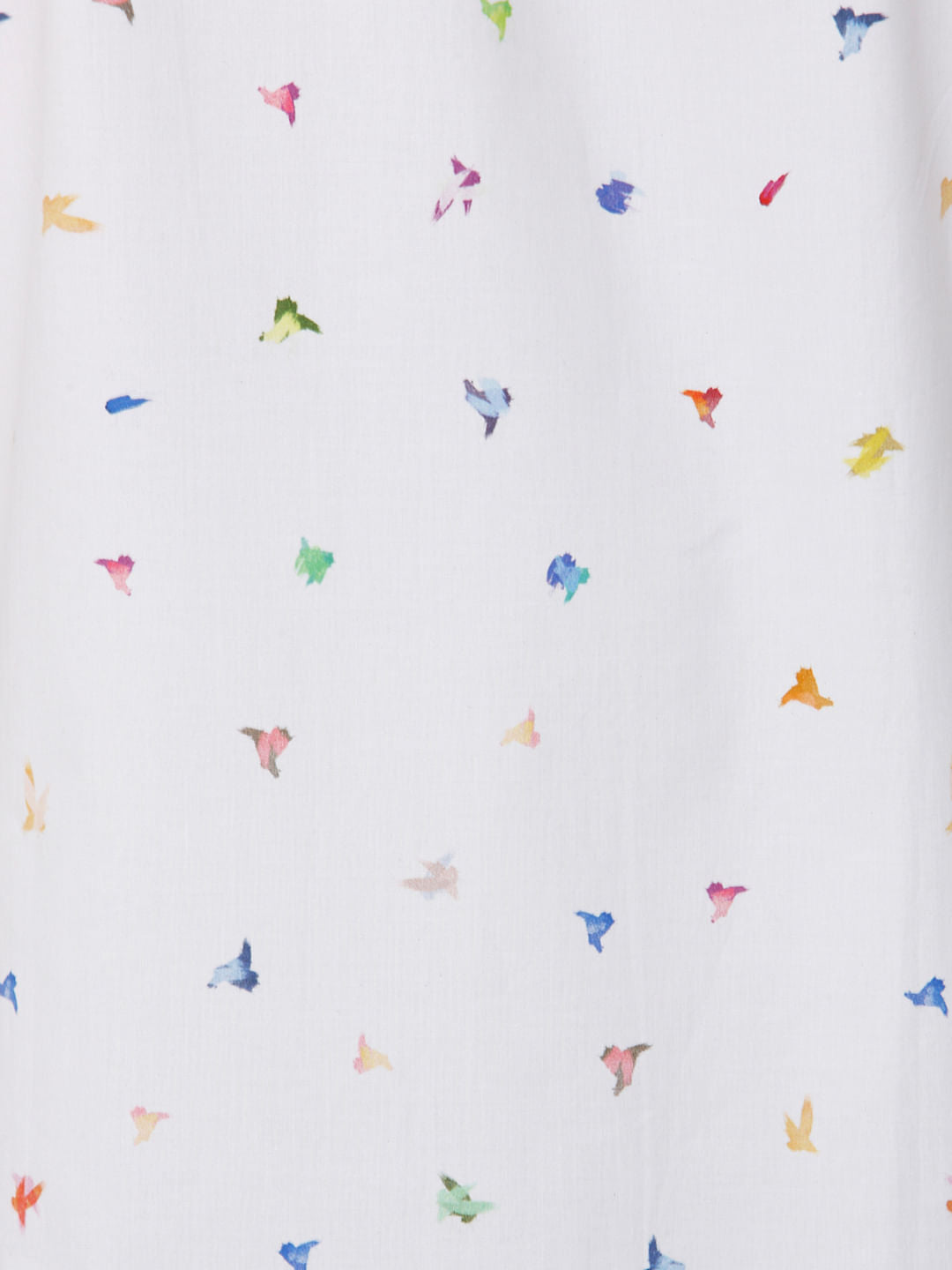 White All Over Print Slim Fit Full Sleeves Shirt