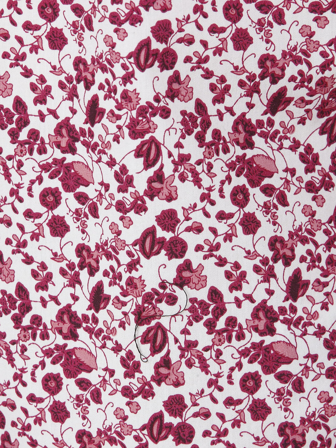 Red Floral Printed Slim Fit Shirt