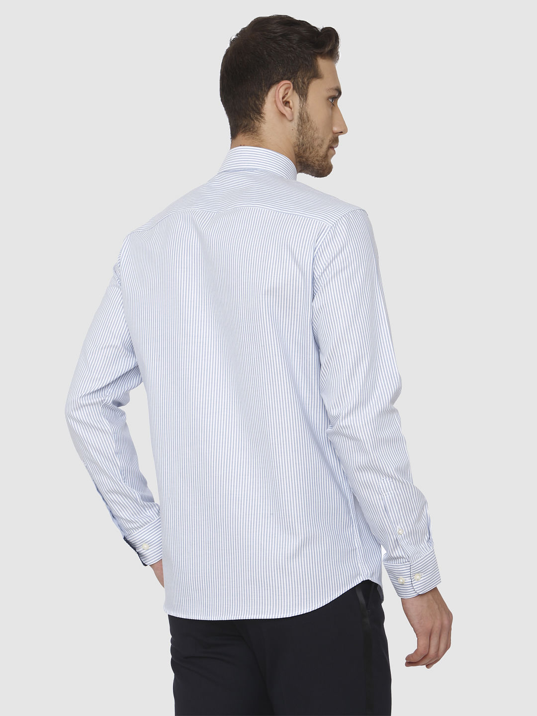 Blue Slim Fit Full Sleeves Formal Shirt