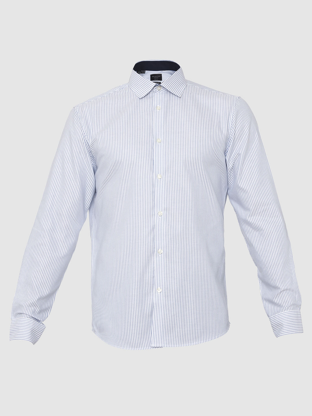 Blue Slim Fit Full Sleeves Formal Shirt