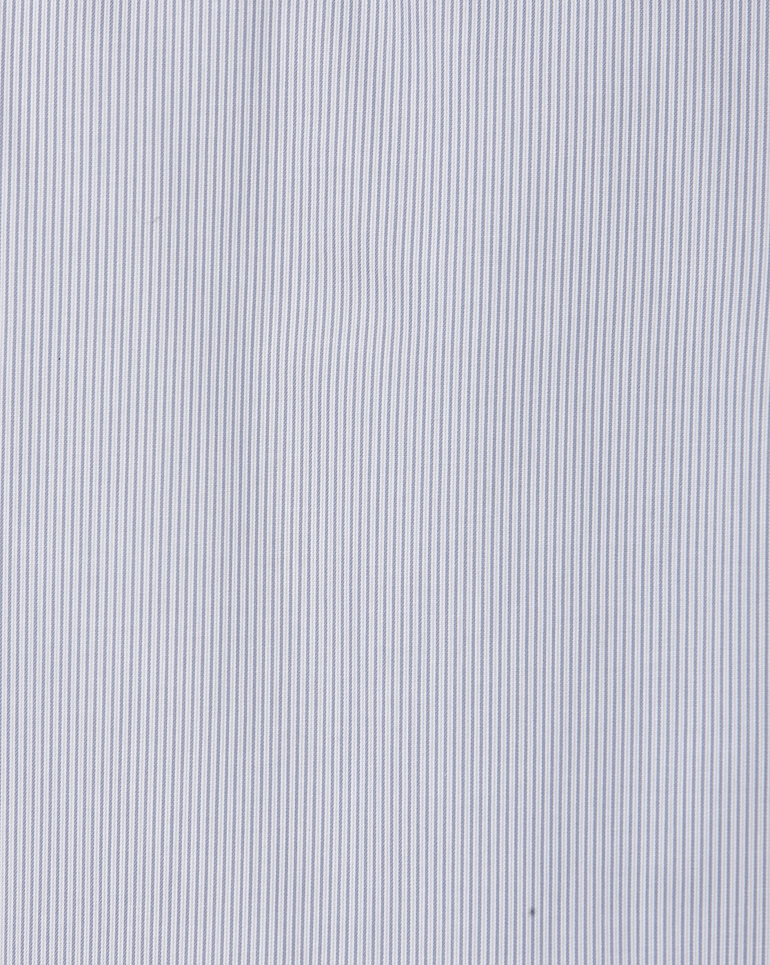 Light Blue Striped Contrast Collar Detail Slim Fit Full Sleeves Formal Shirt