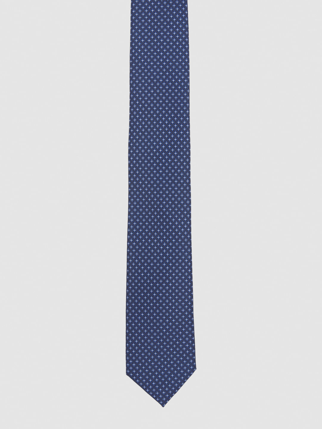 Dark Blue Printed Tie