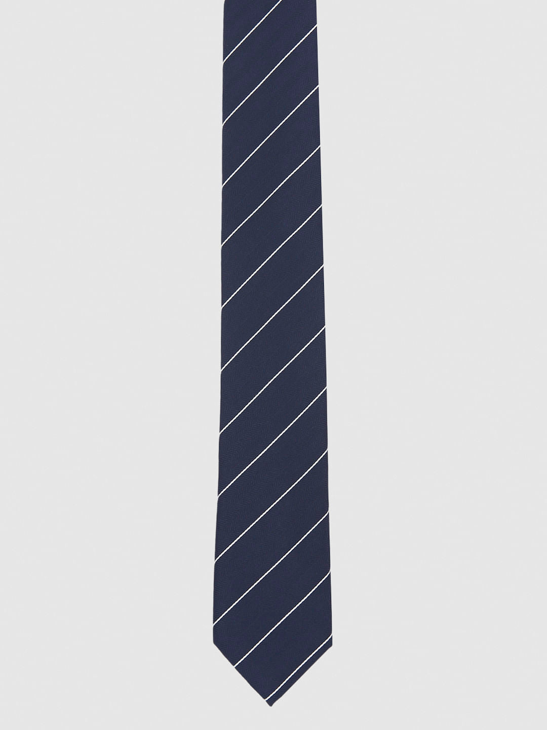 Navy Blue Striped Tie