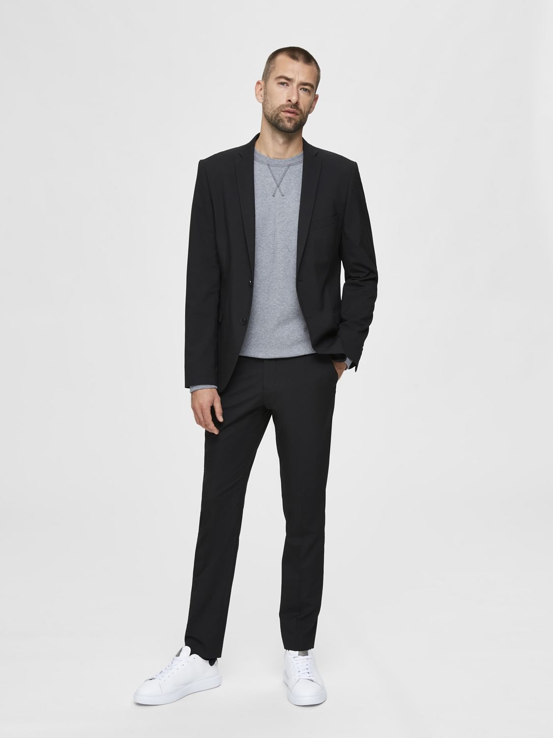 Black Slim Fit Suit Blazer