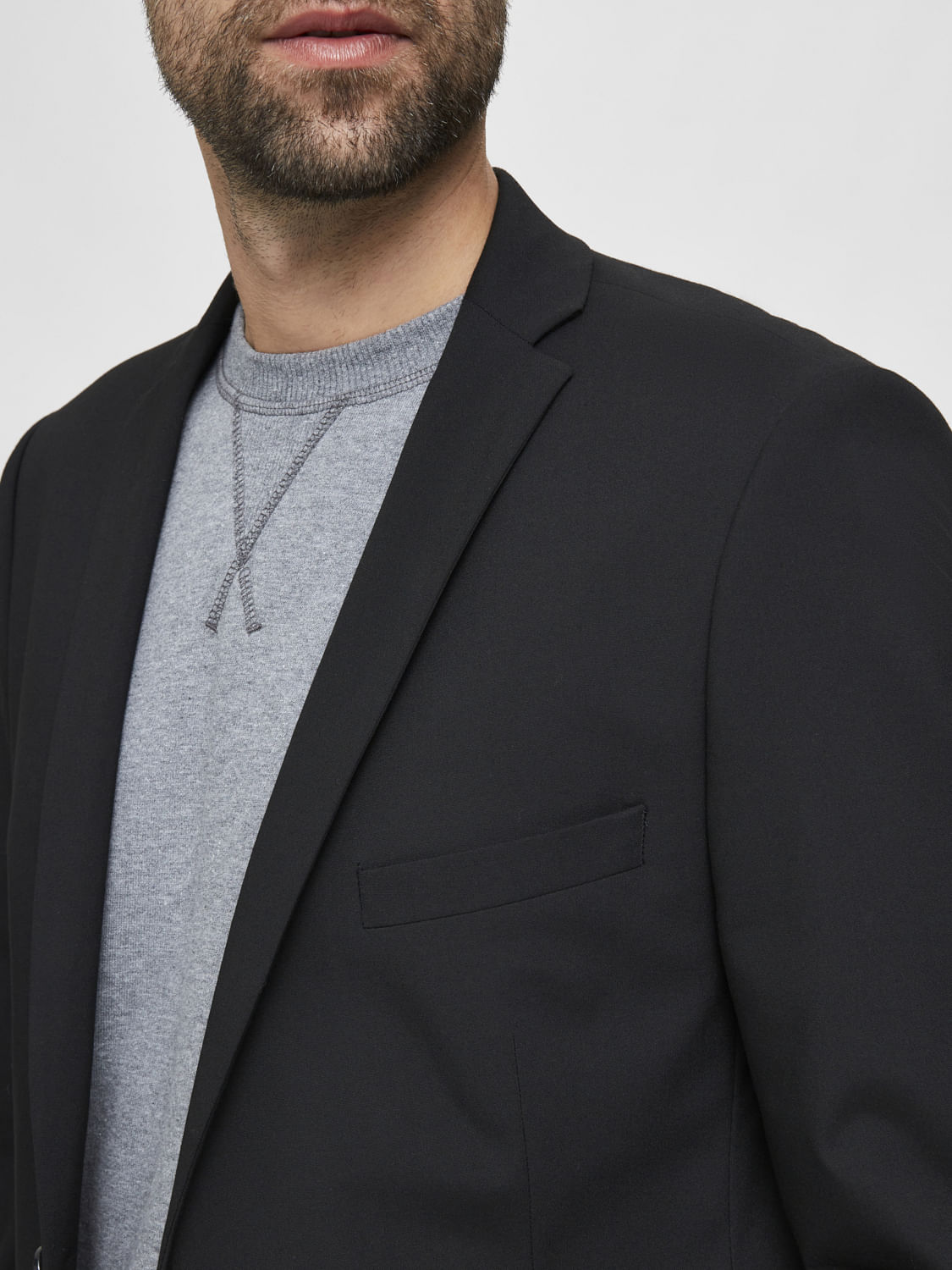 Black Slim Fit Suit Blazer