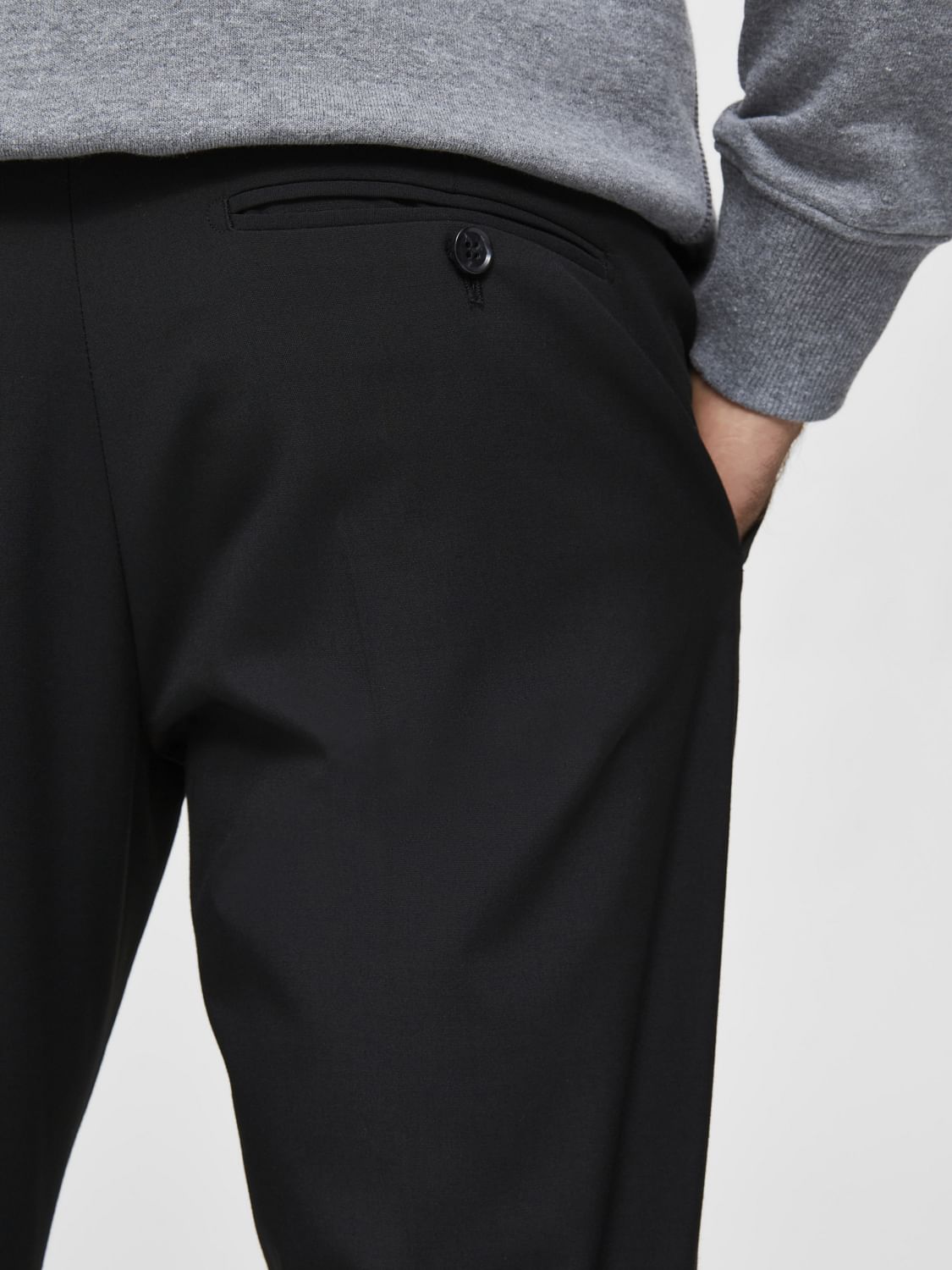 Black Slim Fit Suit Trousers