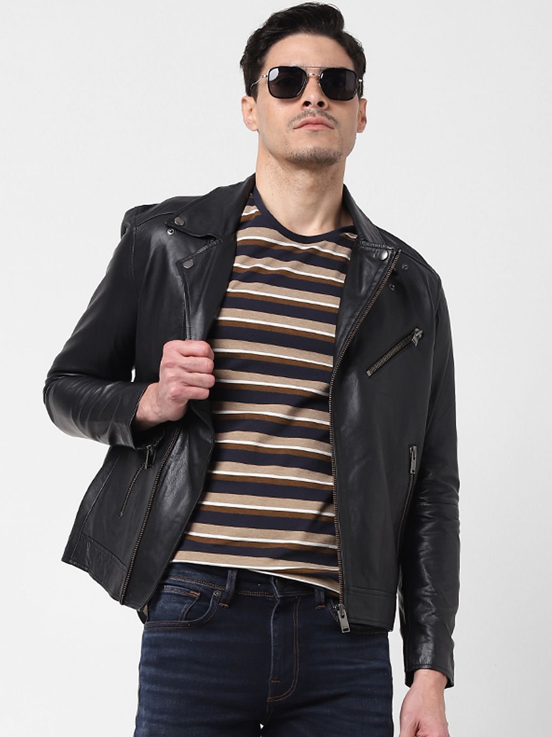 Black Biker Leather Jacket