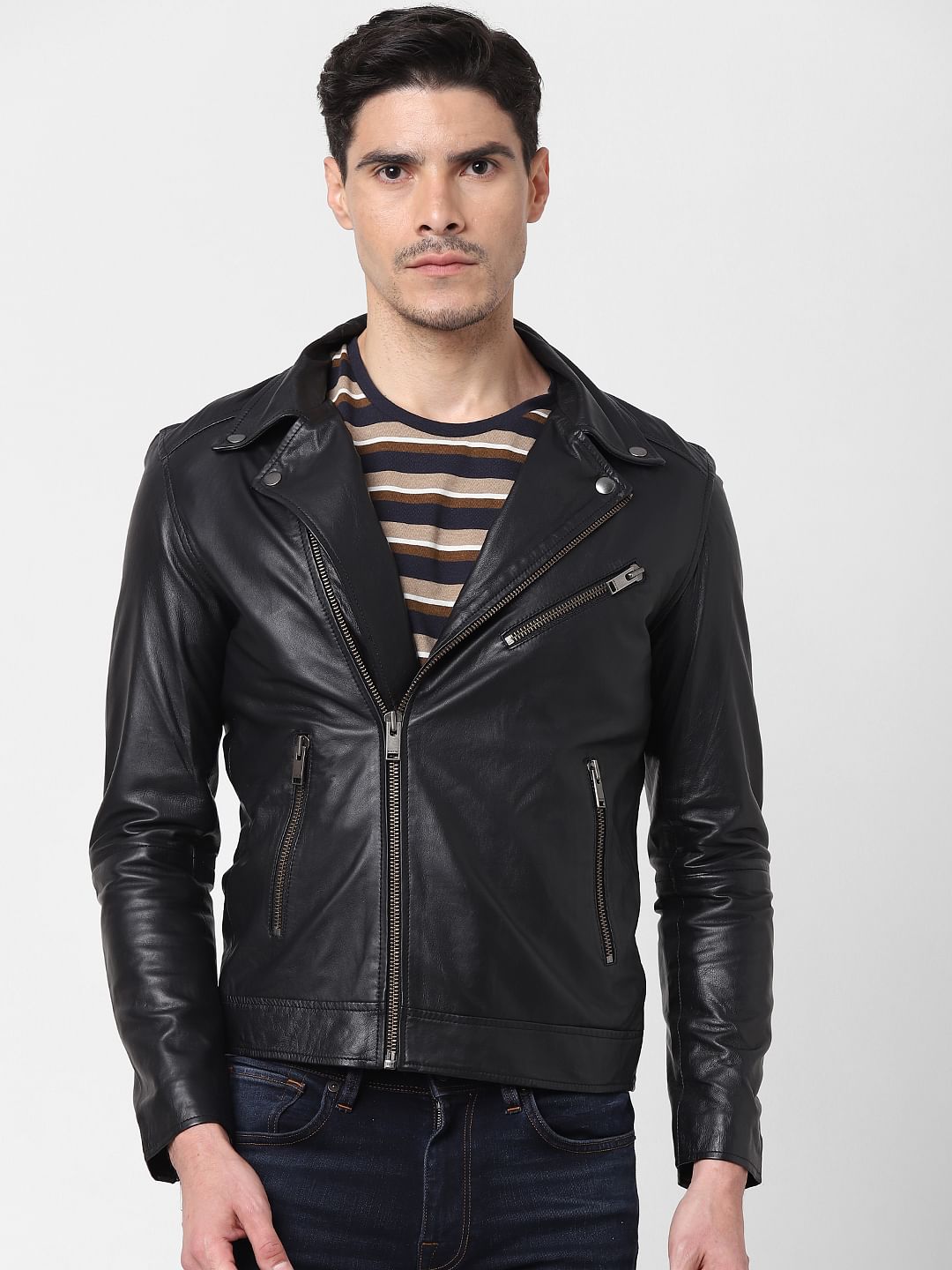Black Biker Leather Jacket
