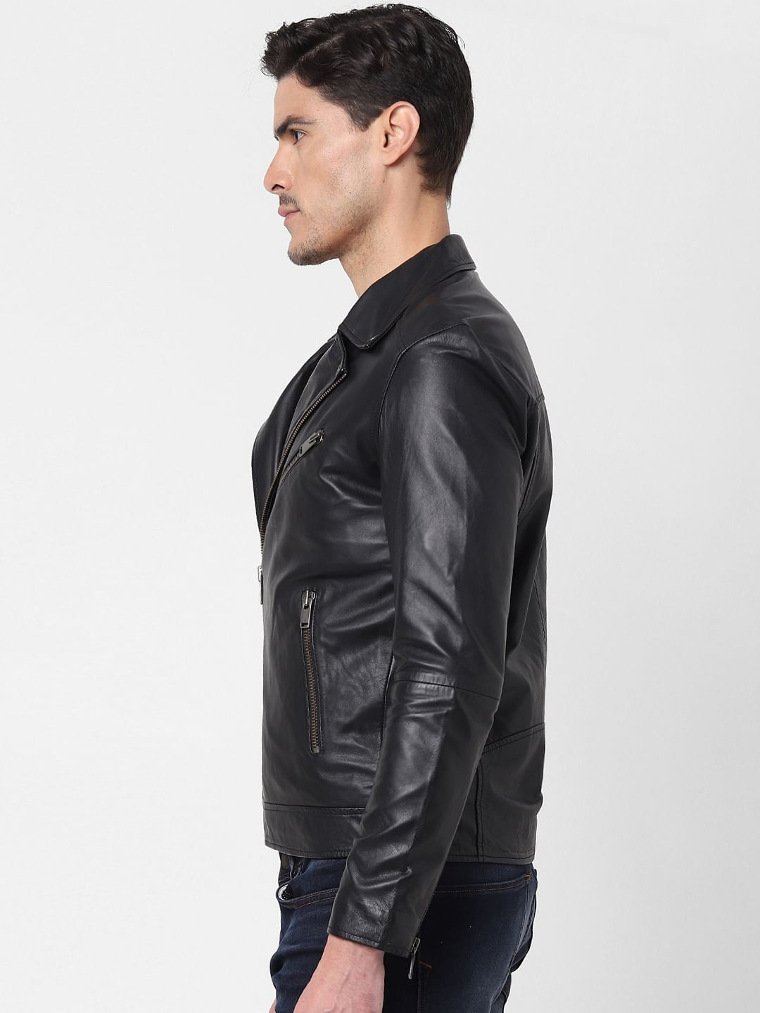 Black Biker Leather Jacket