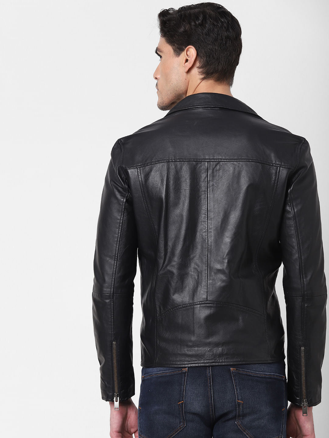 Black Biker Leather Jacket