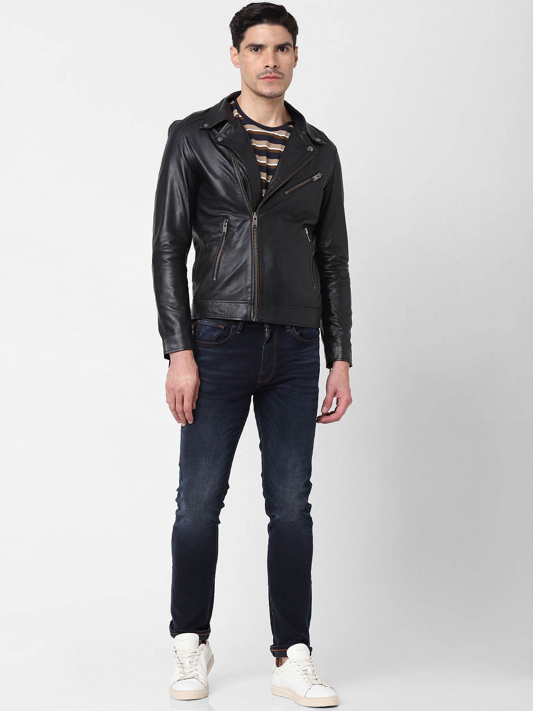 Black Biker Leather Jacket