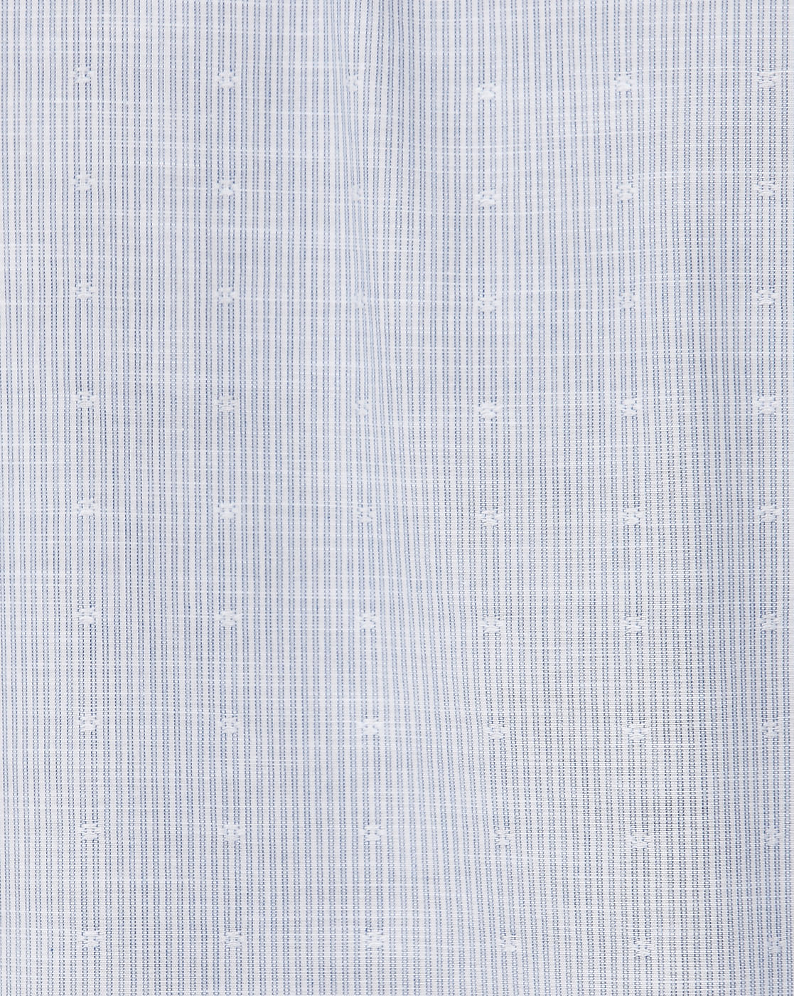 Light Blue Micro Ditsy Print Slim Fit Short Sleeves Shirt