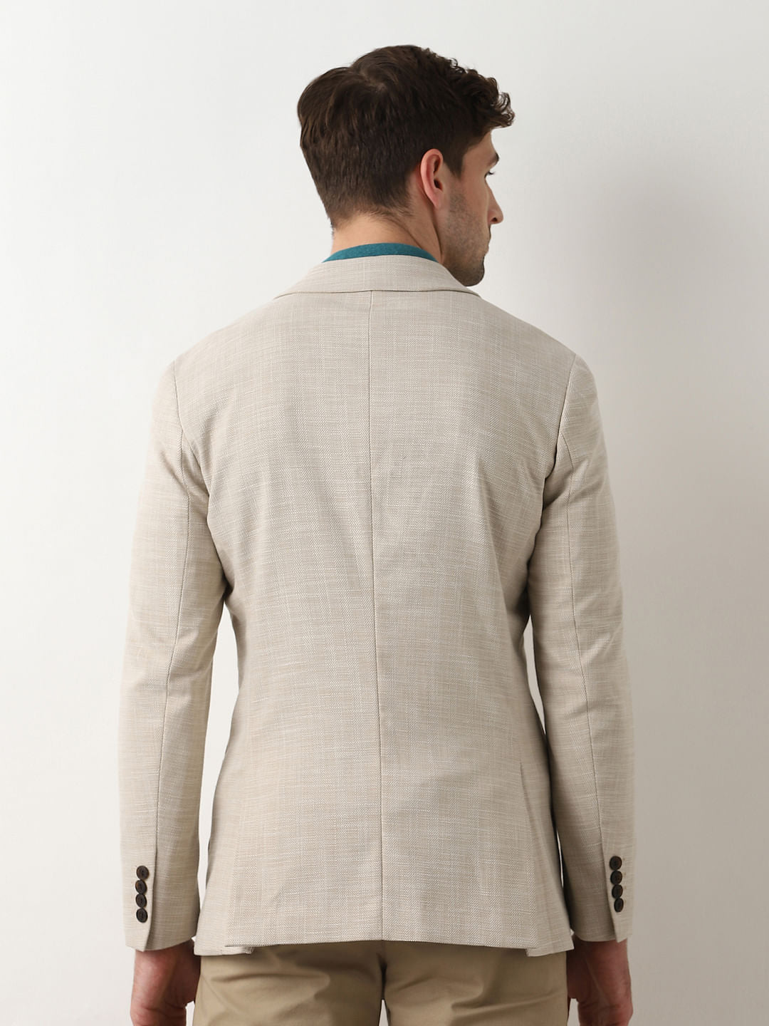 Beige Structured Blazer