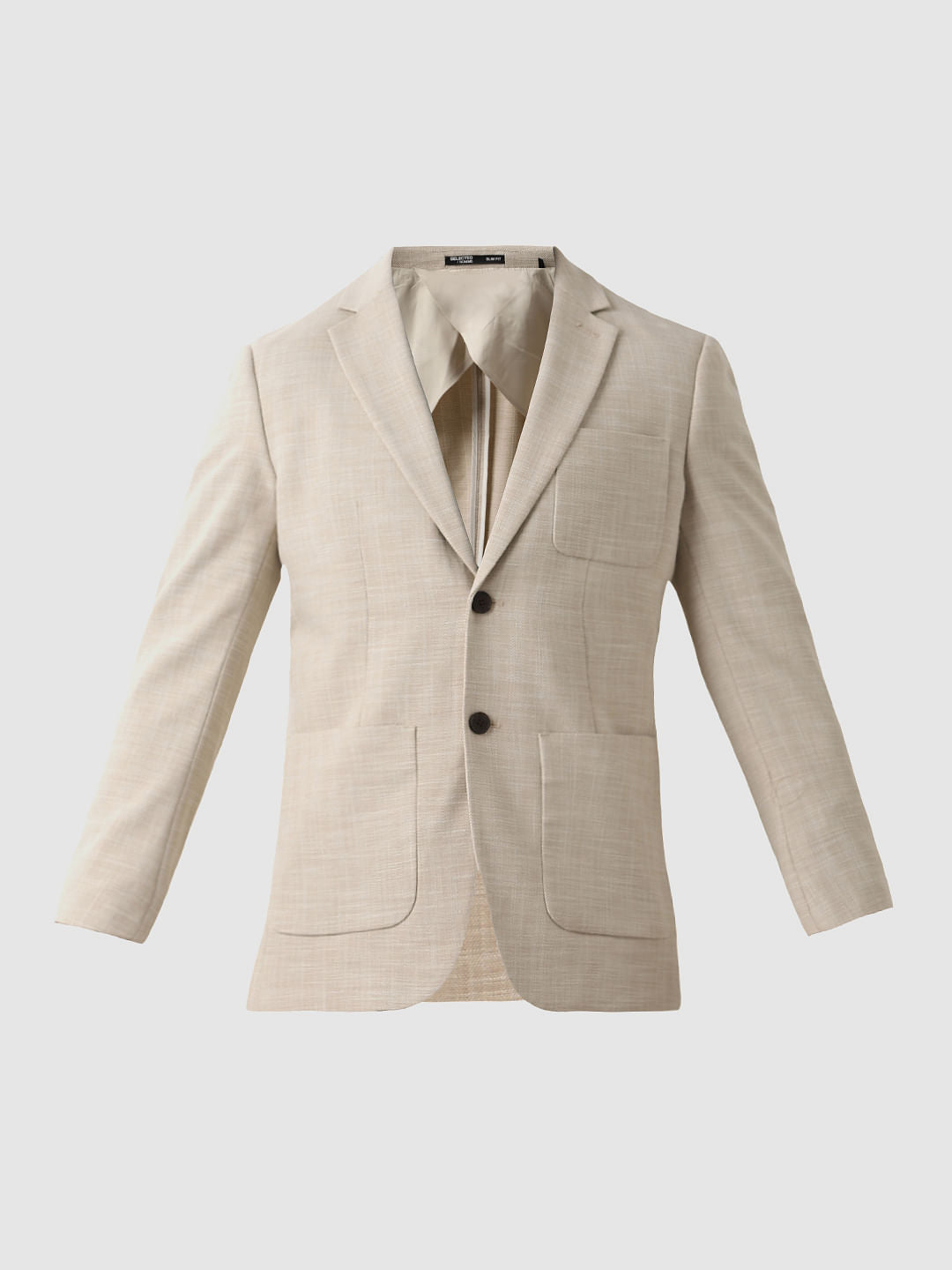 Beige Structured Blazer