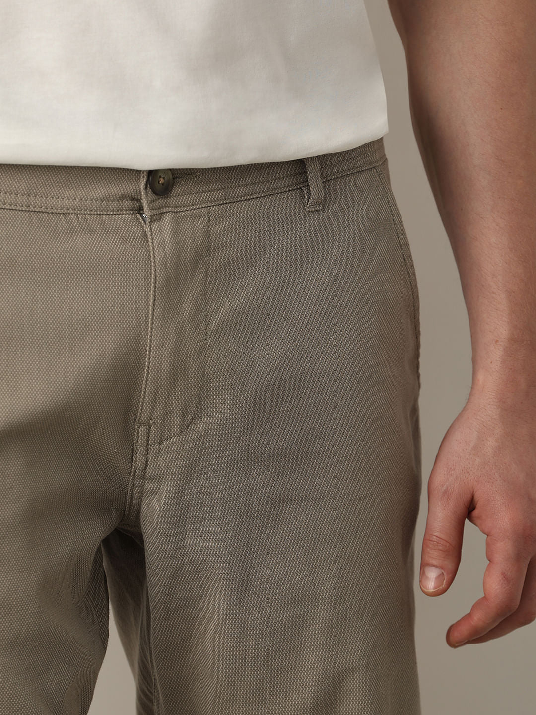 Green Mid Rise Shorts