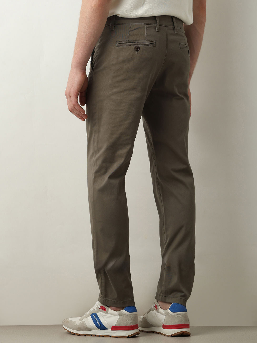 Green Mid Rise Slim Fit Chinos