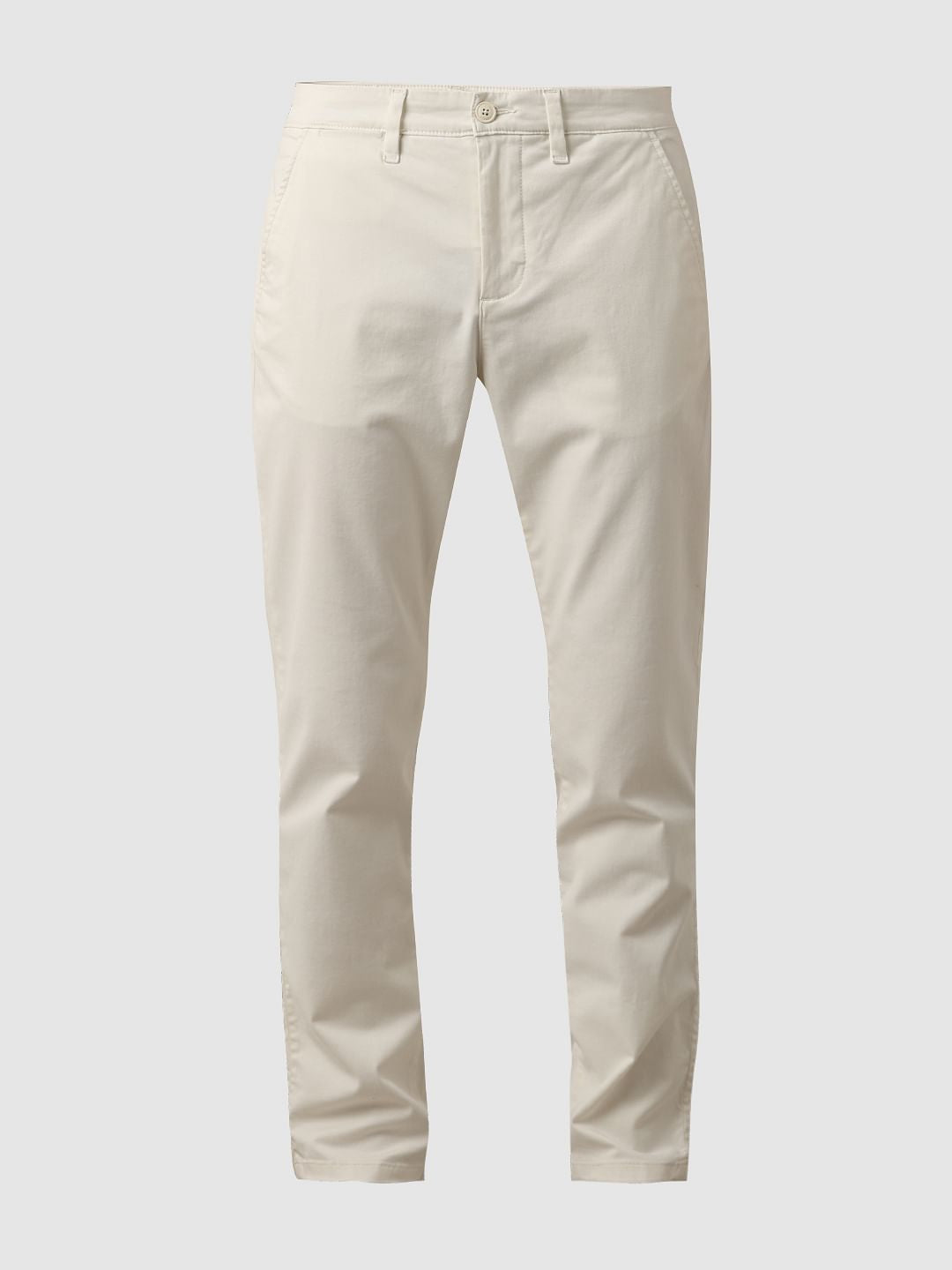 White Mid Rise Slim Fit Chinos