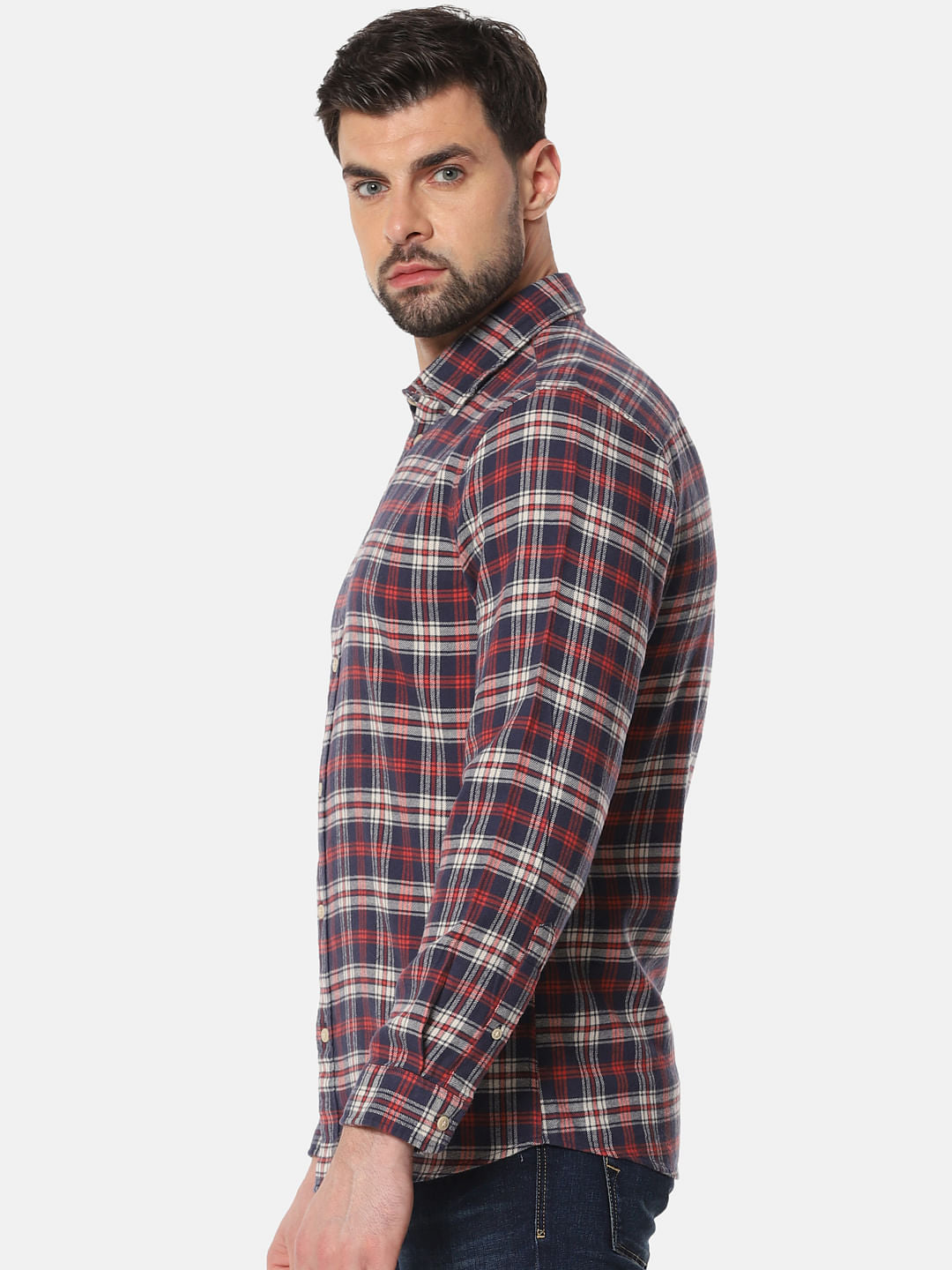 Red Check Full Sleeves Shirt