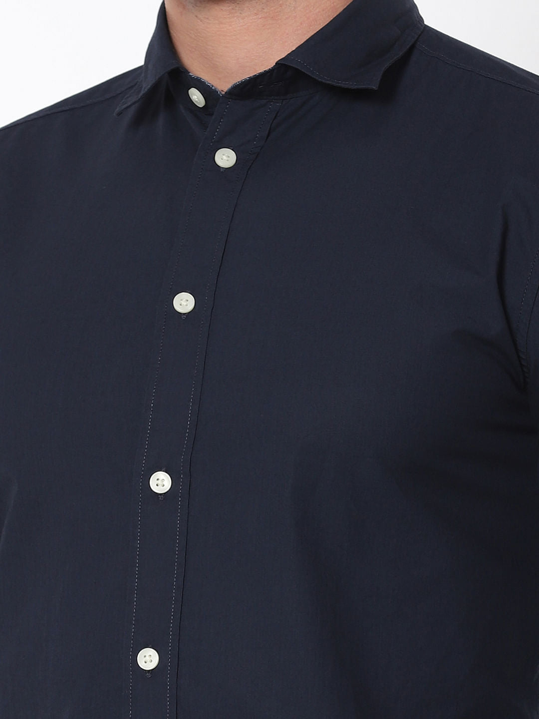 Navy Blue Formal Full Sleeves Shirt
