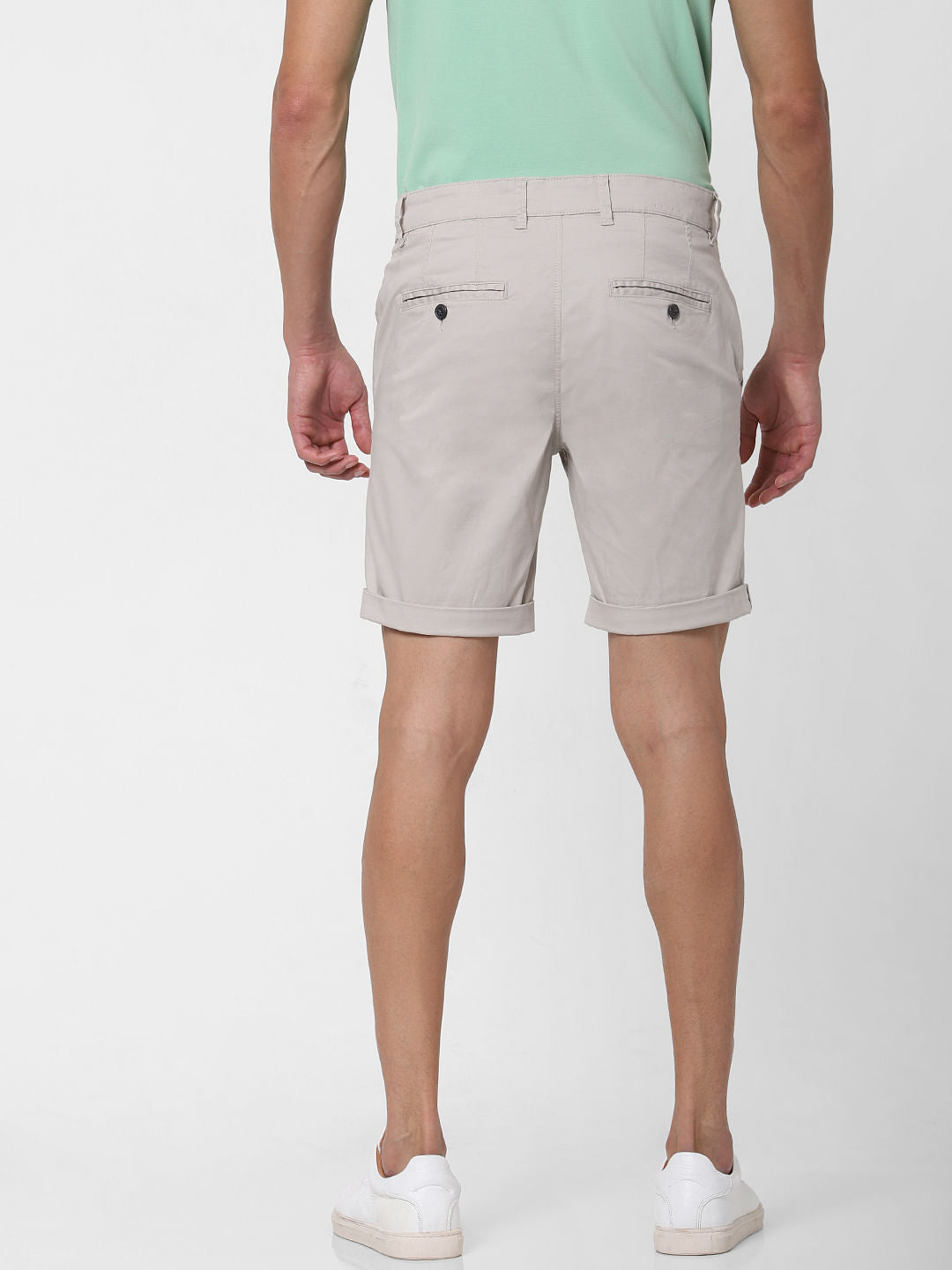 Beige Organic Cotton Chino Shorts