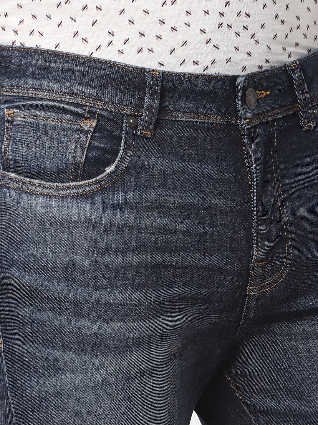 Blue Heavy Fade Leon Slim Fit Jeans
