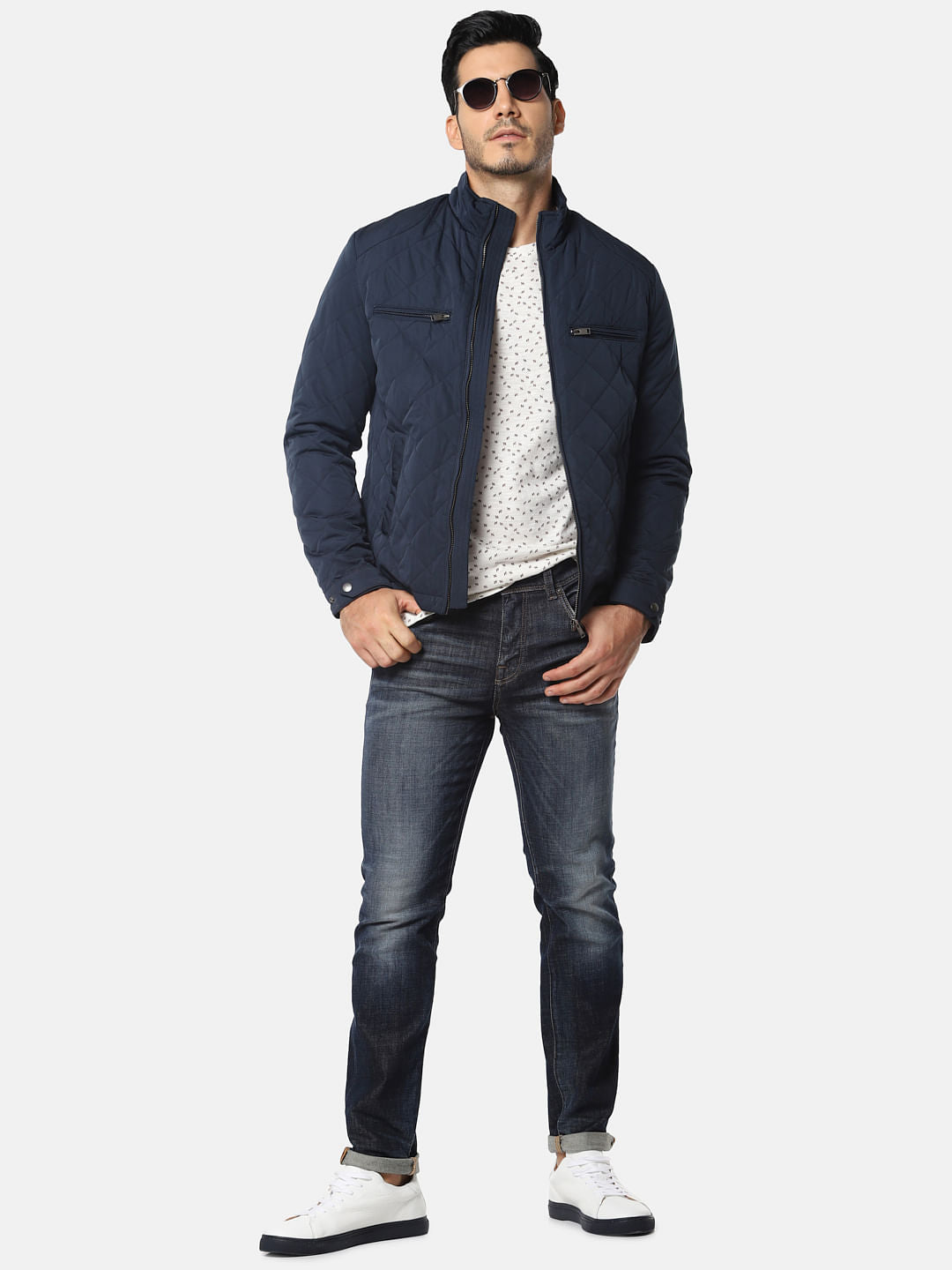 Navy Blue Puffer Jacket