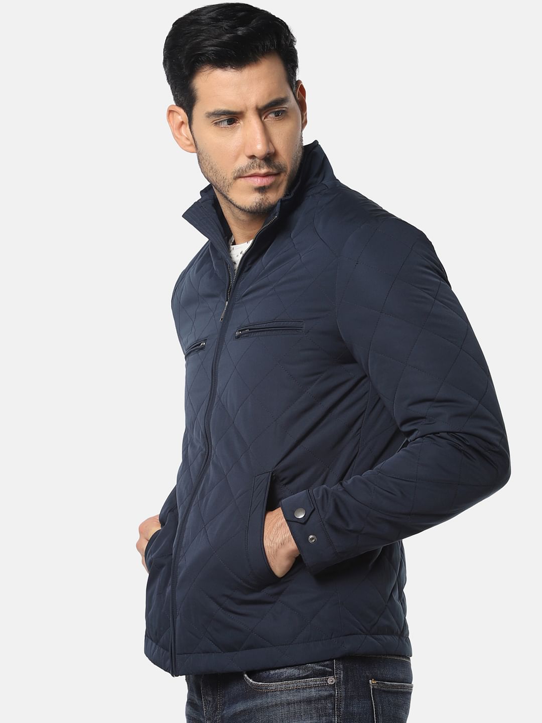 Navy Blue Puffer Jacket