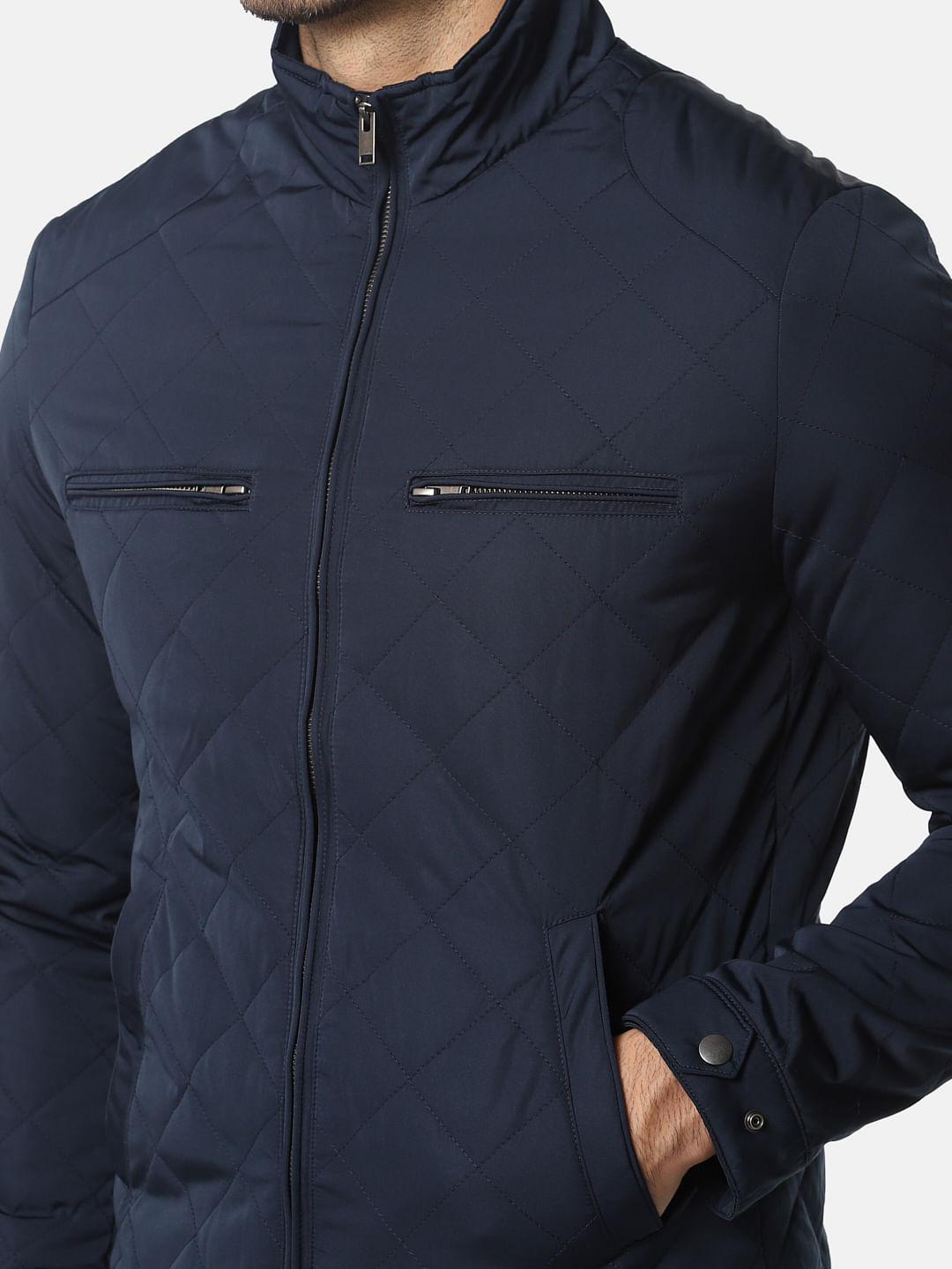Navy Blue Puffer Jacket