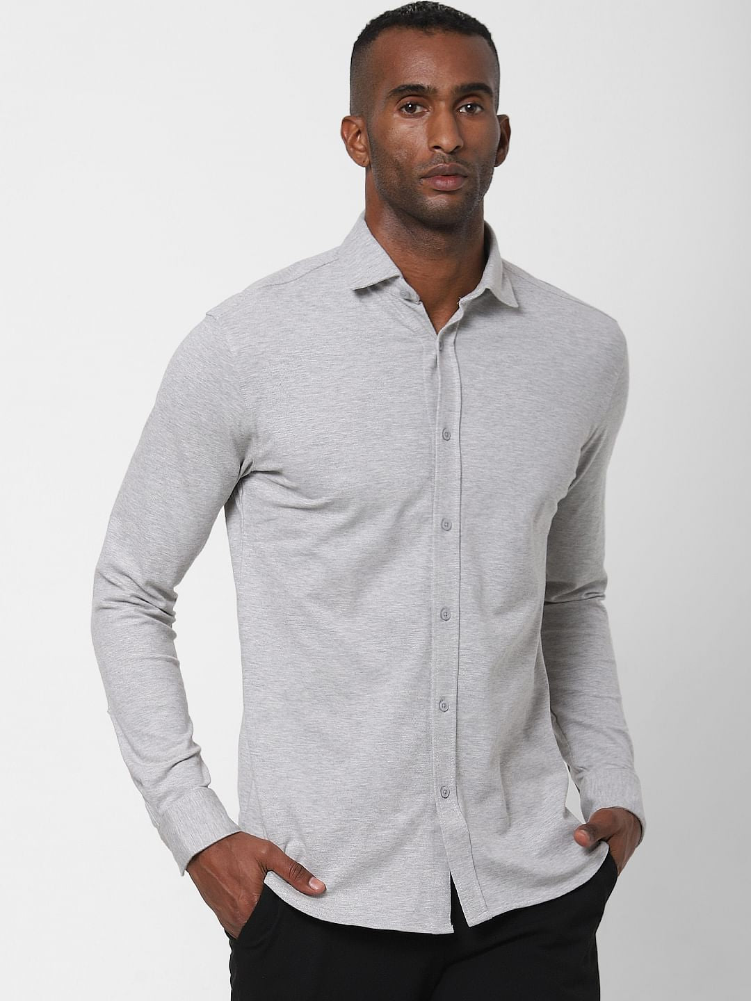 Grey Full Sleeves Shirt
