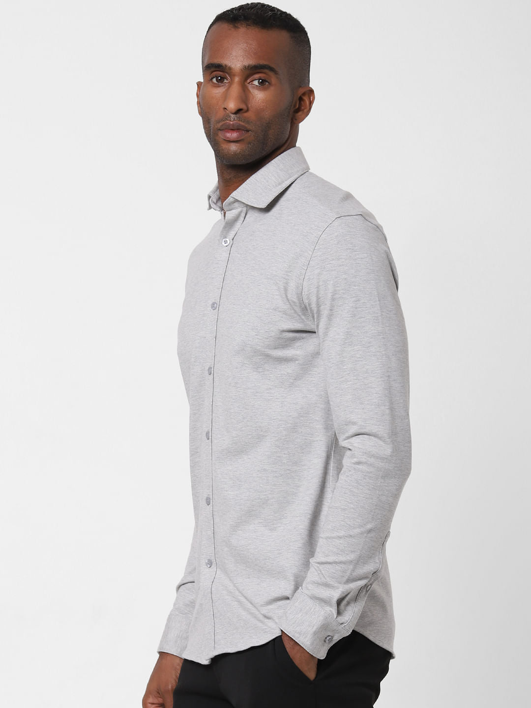 Grey Full Sleeves Shirt