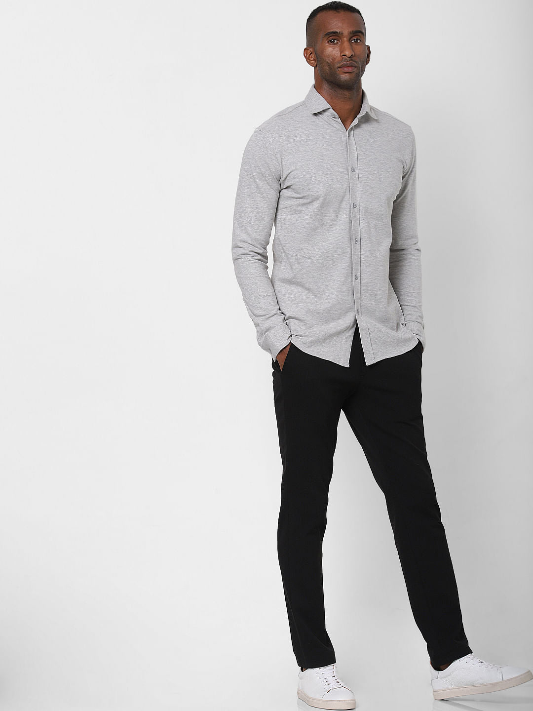 Grey Full Sleeves Shirt