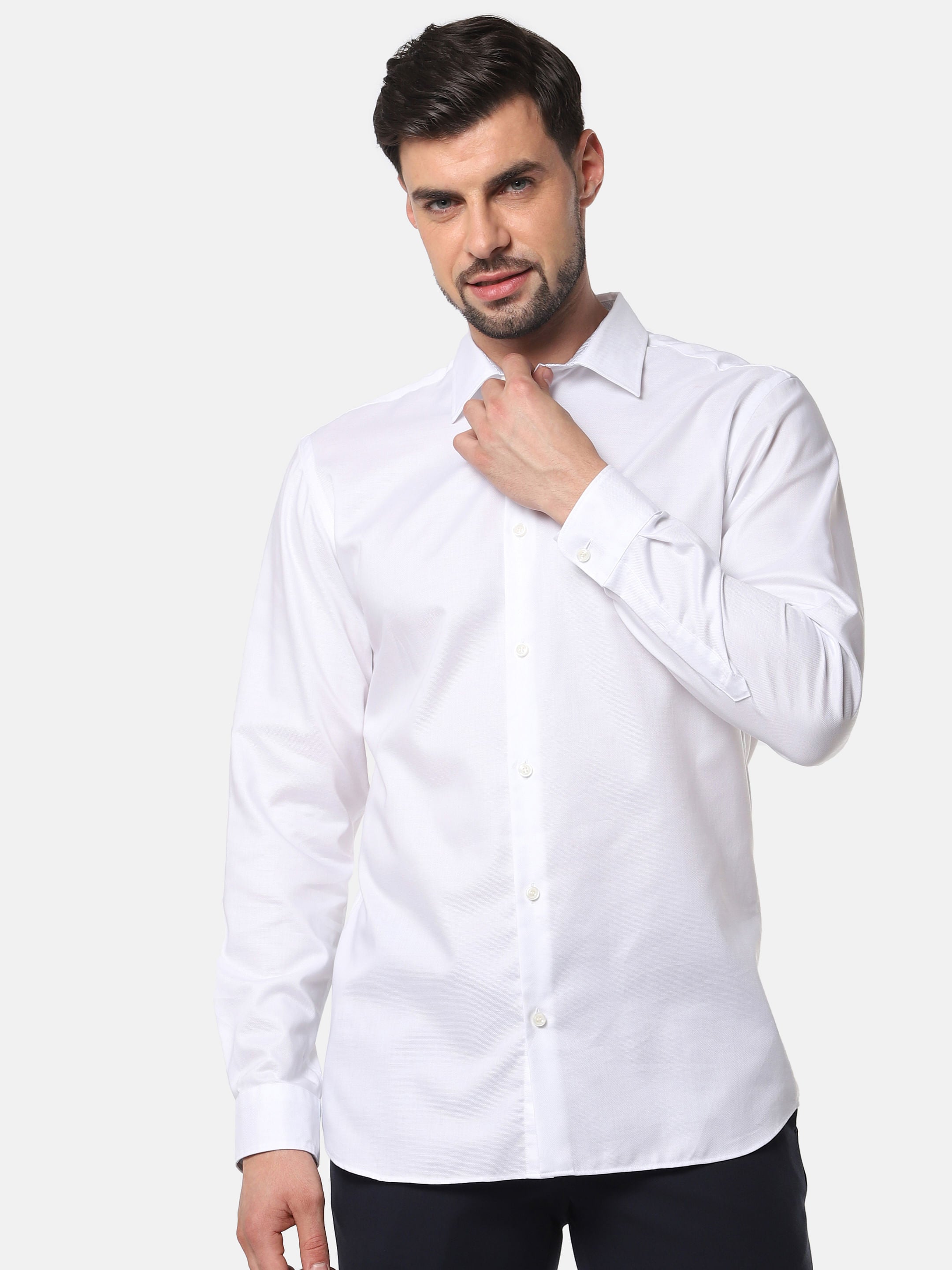 White Full Sleeves Shirt