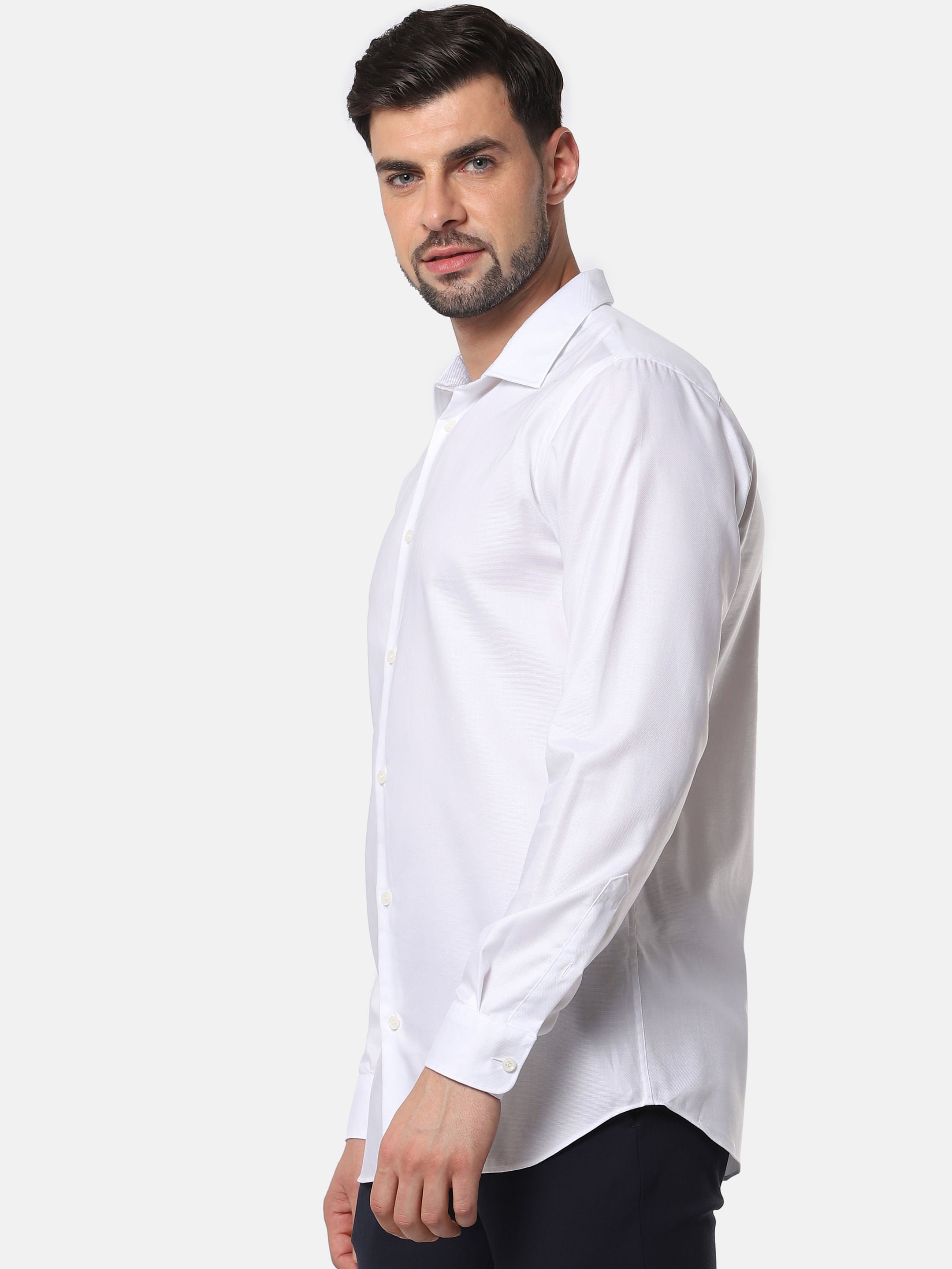 White Full Sleeves Shirt