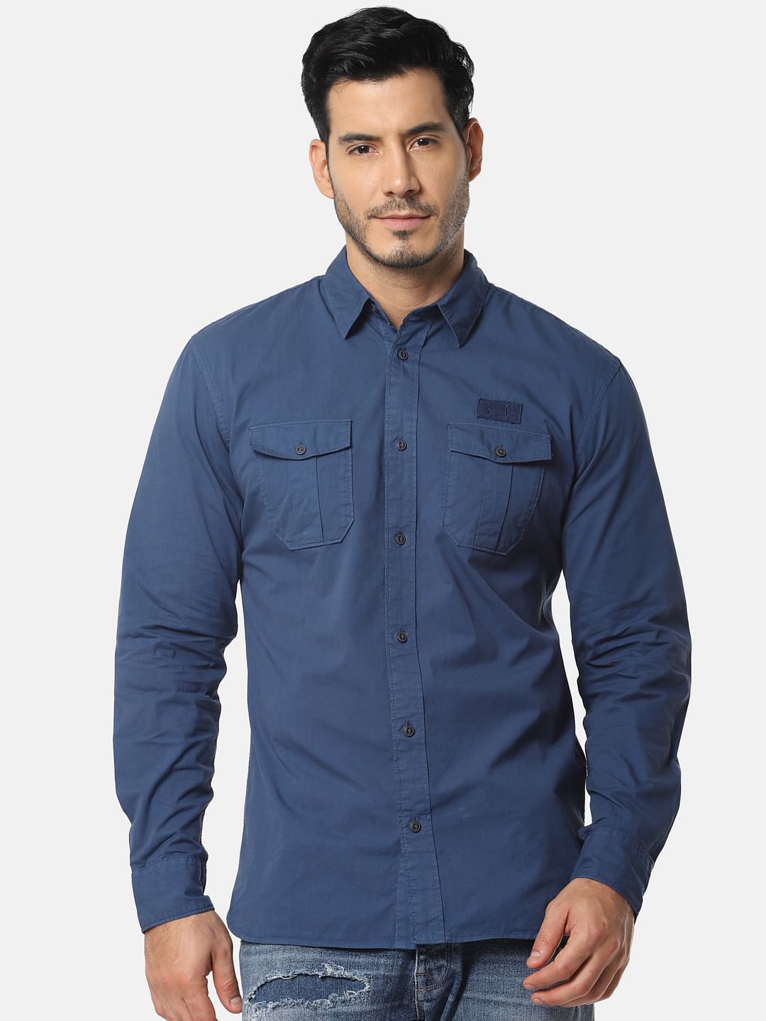 Dark Blue Full Sleeves Shirt