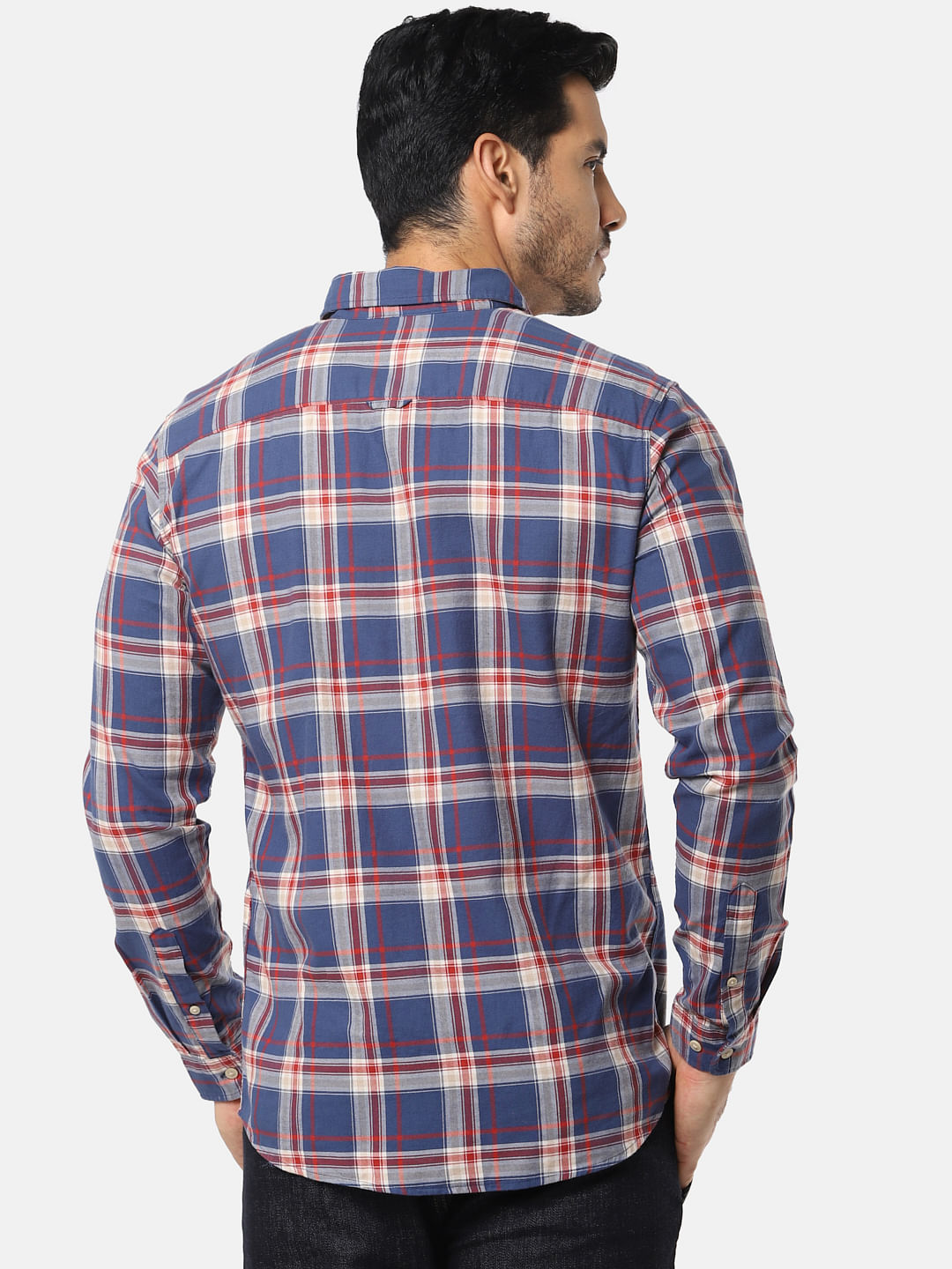 Blue Check Full Sleeves Shirt