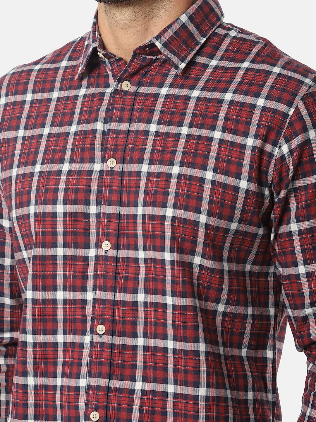 Red Check Full Sleeves Shirt