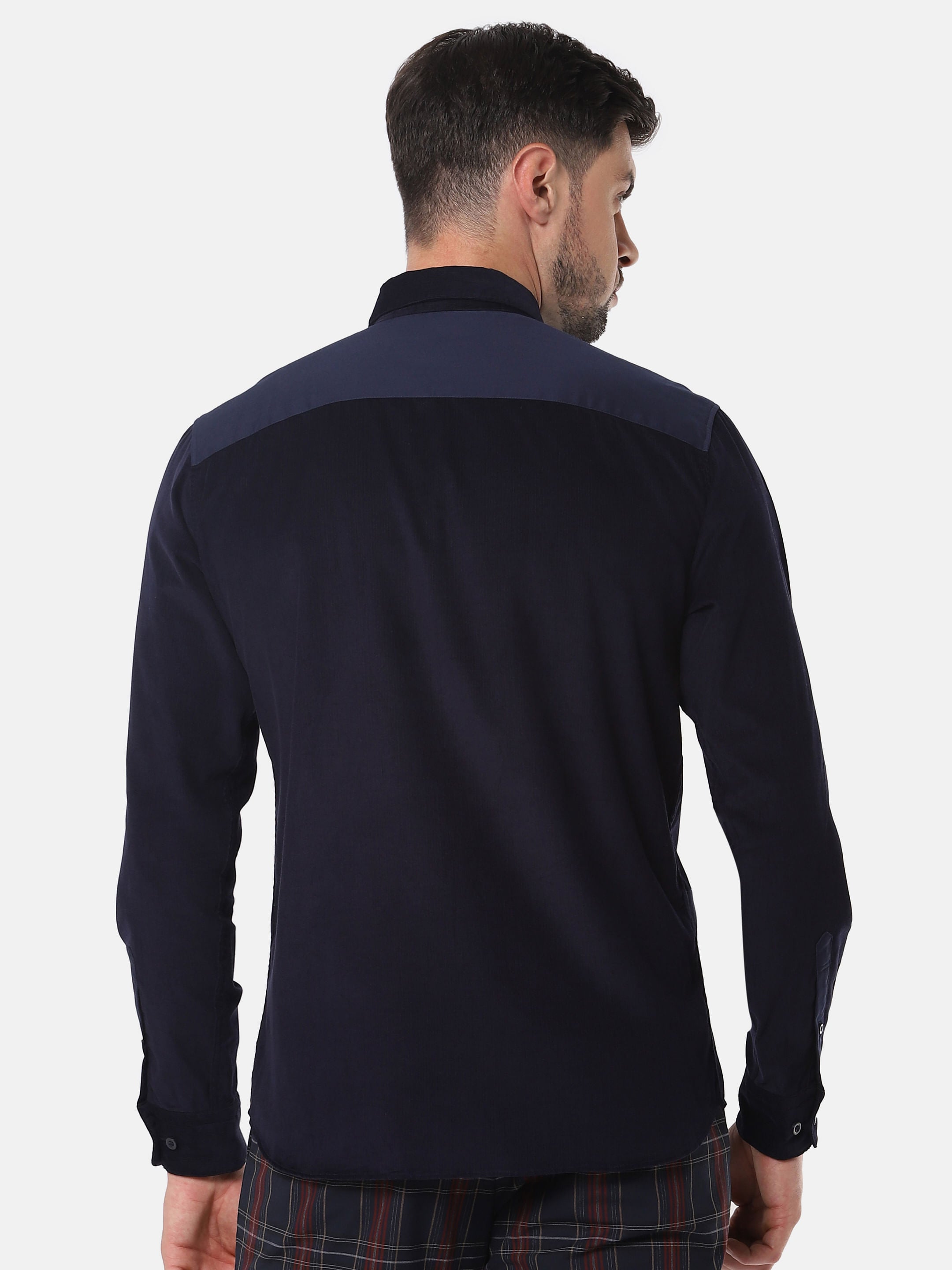 Navy Blue Full Sleeves Shirt