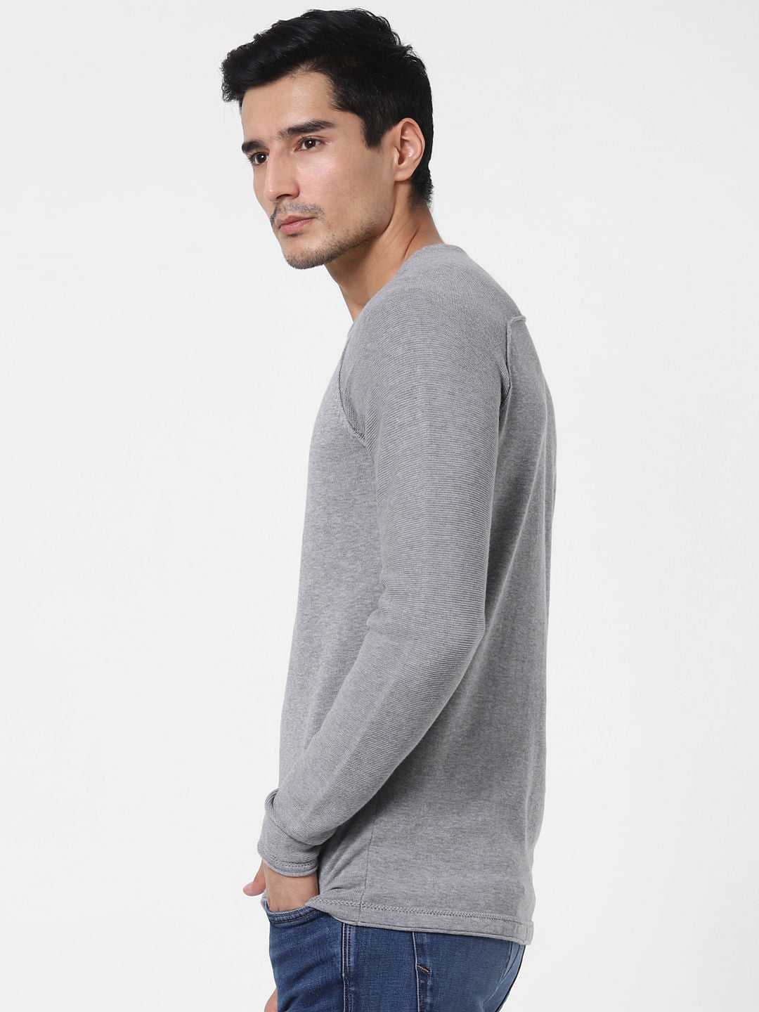 Grey Crew Neck T-Shirt
