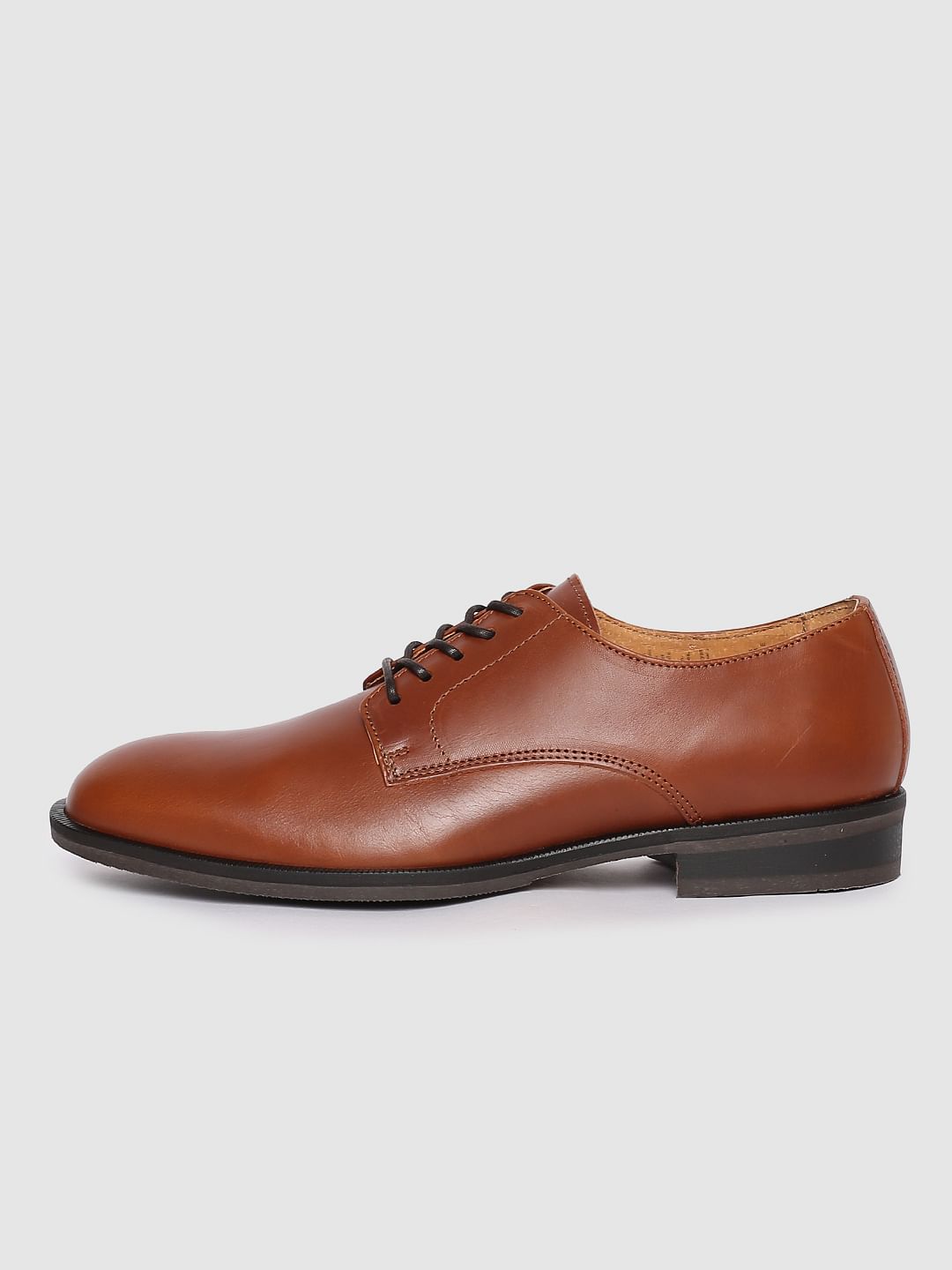 Brown Leather Derby Shoes
